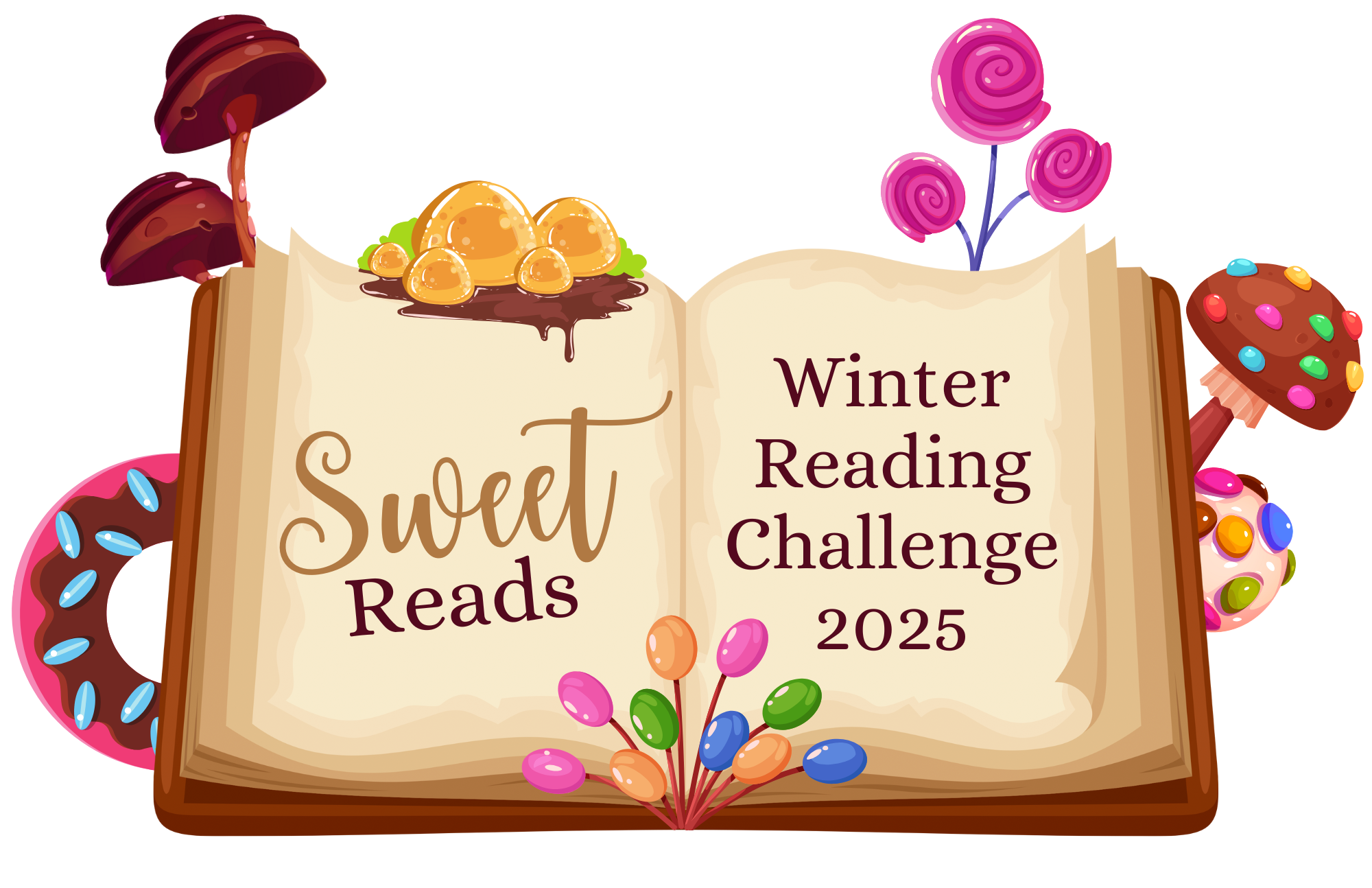 Sweet Reads Kids' Winter Reading Challenge 2025 Logo