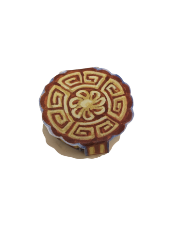 Image of paper treat box shaped like moon cake